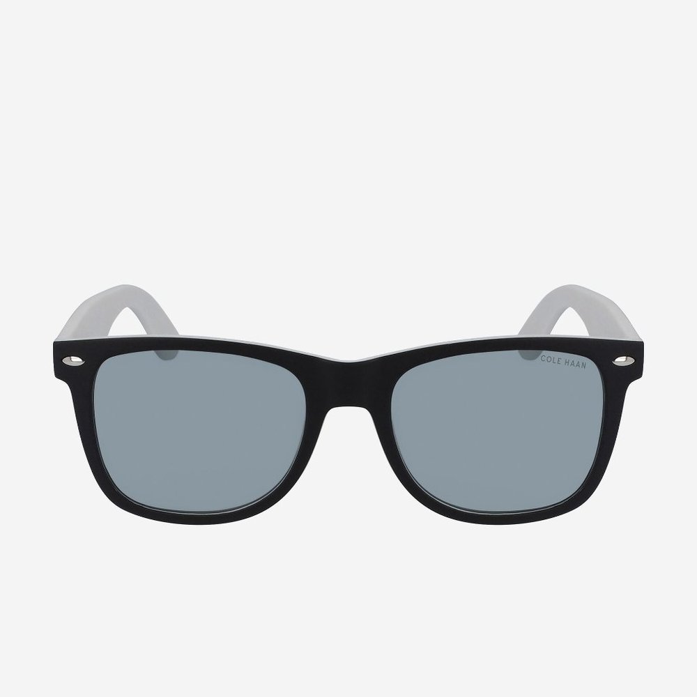 Cole Haan Polarized Wayfarer Sport Sunglasses - Black & Gray CH8012